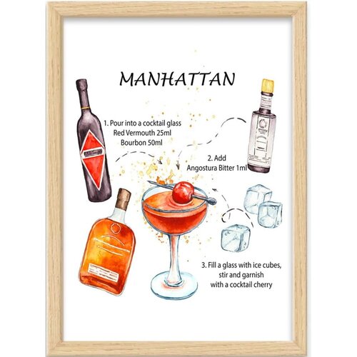 Wallity Plakat u okviru 40x55 cm Manhattan - Cijene