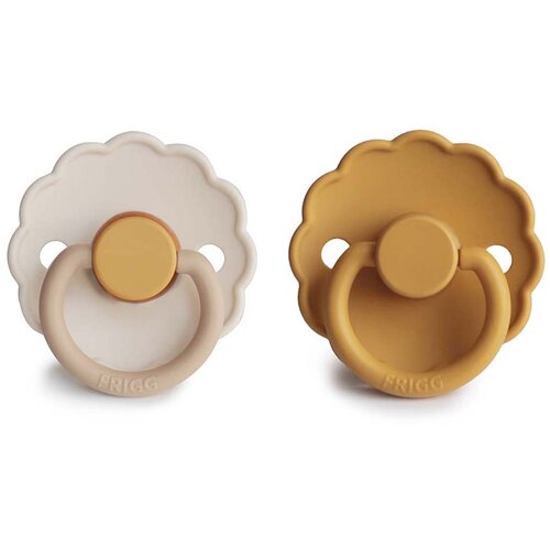 FRIGG&amp;reg; tolažilna duda daisy natural rubber chamomile &amp;amp; honey gold Slike