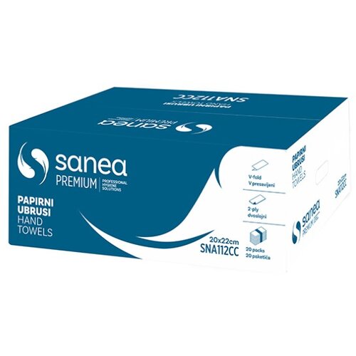 SANEA Ubrusi složivi Premium, 20 paketa, 200 listića Slike
