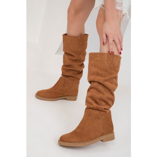 Soho Tan Suede Women's Boots 19787 Slike