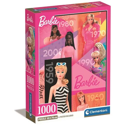Clementoni Barbie 65 godina 1000 komada Compact puzzle 50x70cm - Cene