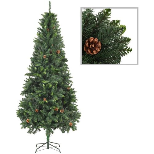 Umjetno božićno drvce sa &amp;scaron;i&amp;scaron;kama zeleno 210 cm Slike