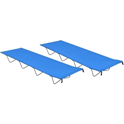  Kreveti za kampiranje 2 kom 180x60x19 cm tkanina i čelik plavi Cijene