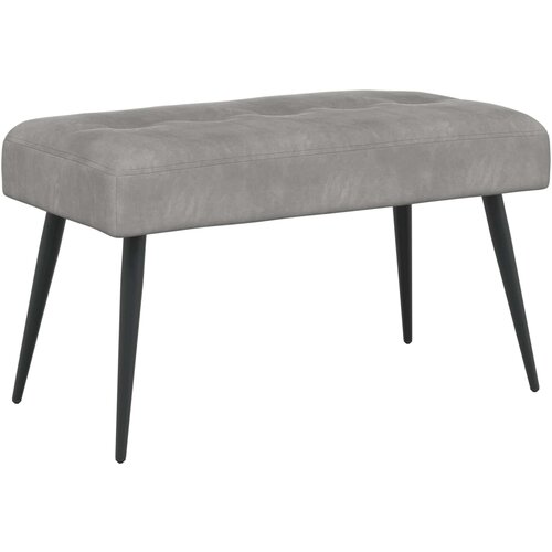  Klupa s gumbastim tkanjem Svjetlosiva 80 x 40 x 46 cm Bar&amp;scaron;un Slike