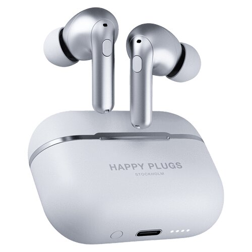 Happy Plugs air 1 zen silver tws srebrne bežične bubice Slike