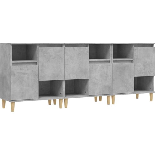 Maison Chic Komoda - Predalnik 3 kosa betonsko siva 60x35x70 cm inženirski les, (21719638) Cene
