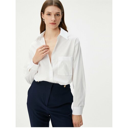 Koton Oversize Shirt Long Sleeve Buttoned Pocket Slike