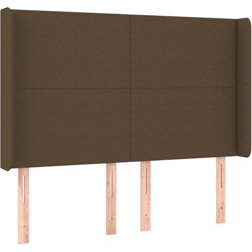 Maison Chic Vzglavna omarica - Nočna omarica - Posteljna omarica z ušesi temno rjavo 147x16x118/128 cm blago, (21708049) Cene