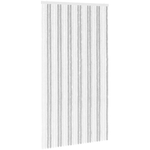 vidaXL Zavjesa protiv insekata Chenille Svijetlo siva i bijela. - Svijetlo siva i bijela (dvostripa) 118 x 220 cm Cijene