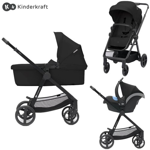 Kinderkraft Kolica NEWLY 3u1 MINK PRO, classic black Cijene