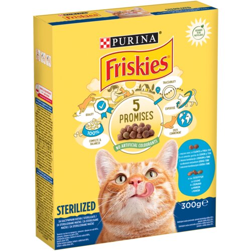 Friskies Cat Sterilisane Losos i Povrće - 300 g Slike