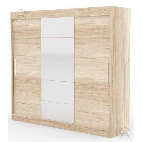 ADRK Furniture Garderobna omara z drsnimi vrati Erwin - 235 cm - sonoma Cene
