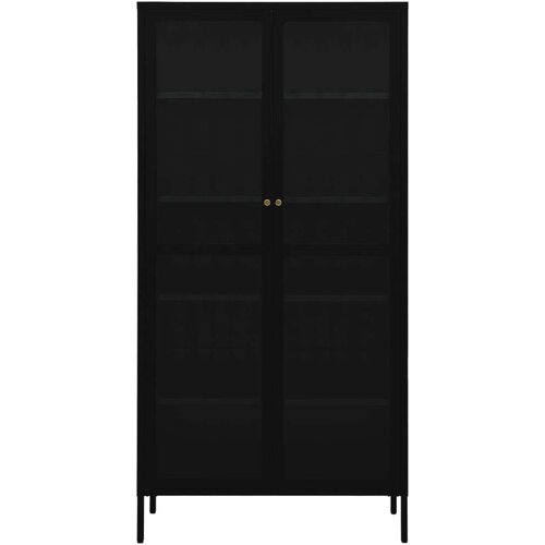 VidaXL Ormarić za izlaganje crni 90x40x180 cm čelik i kaljeno staklo Slike