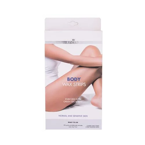 Revitale wax strips body depilacijski trakovi za telo za normalno in občutljivo kožo 12 ks za ženske