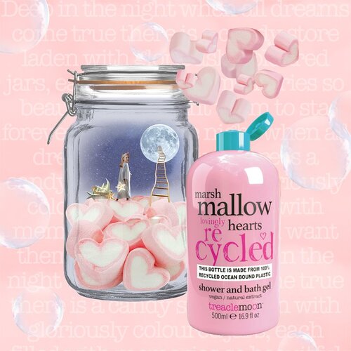 Treaclemoon Marshmallow Hearts gel za kupku i tu&amp;scaron;iranje 500 ml Slike