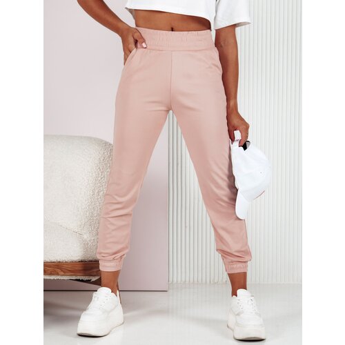 DStreet Spodnie dresowe damskie FASHIONCORE r&amp;oacute;żowe Slike