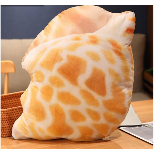 Plišani jastuk/igračka školjka 50 x 40 cm - narančasto/bijela Cijene