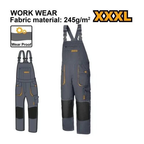 Ingco wuct8033.xxxl radne pantalone sa tregerima vel xxxl super ( WUCT8033.XXXL ) Cene