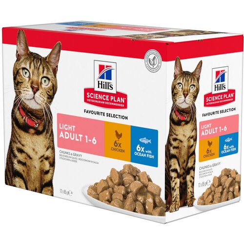 Hill’s Science Plan Adult Light 12 x 85 g - Izbor ribe Cijene