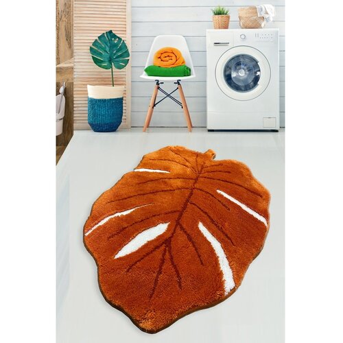Foutastic Oranžna kopalni&amp;scaron;ka preproga 80x120 cm Frunze &amp;ndash; Slike