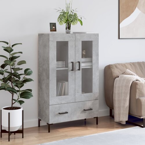 vidaXL Visoka komoda boja betona 69 5 x 31 x 115 cm konstruirano drvo Cijene