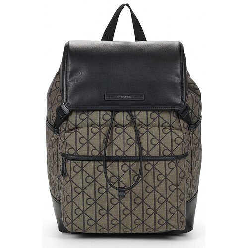 Calvin Klein Jeans MIXED EMBLEM AOP FLAP BACKPACK Crna Slike