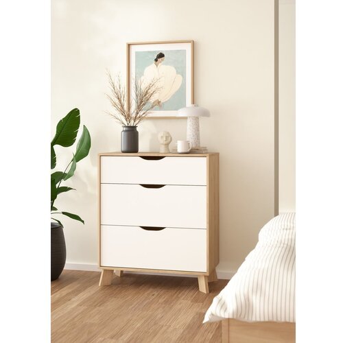 Tvilum Bela/v naravni barvi komoda v hrastovem dekorju 79x92x40 cm Ikast &amp;ndash; Slike