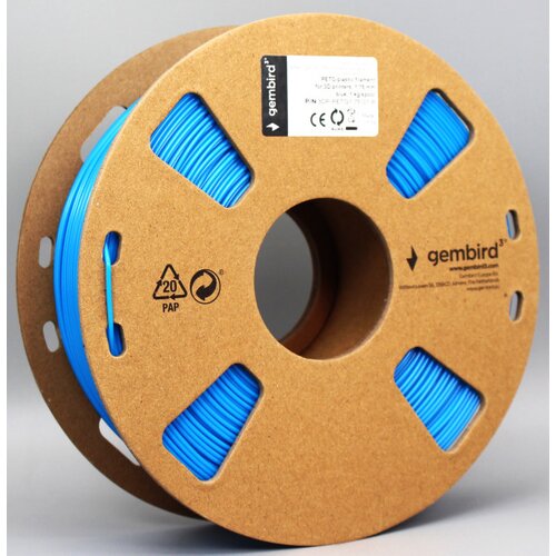 Gembird 3DP-PETG1.75-01-B PETG Filament za 3D stampac 1.75mm, kotur 1KG Blue Slike