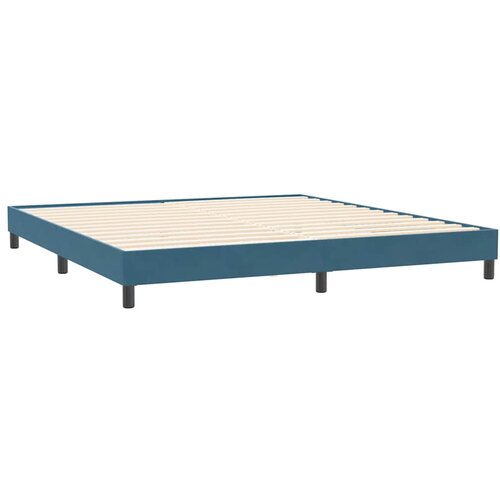 vidaXL posteljni okvir brez vzmetnice temno modra 200x210 cm žamet, (21829485) Cene