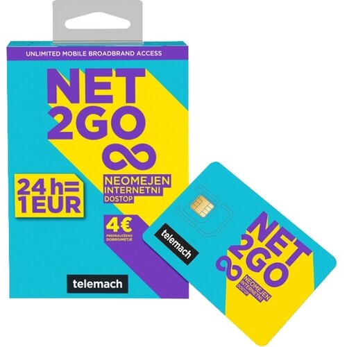 Telemach predplačniški paket Sim Net2go Cene