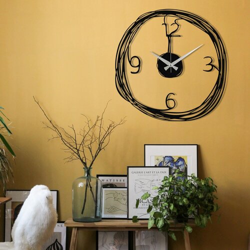 gergo black decorative metal wall clock Slike