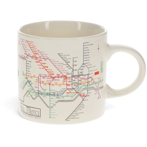 Rex London Bež keramička šalica 350 ml Heritage Tube Map – Cijene