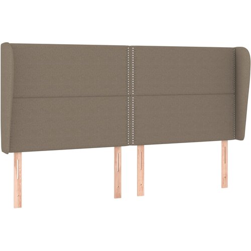  Uzglavlje s u&amp;scaron;ima smeđesivo 203x23x118/128 cm od tkanine Slike