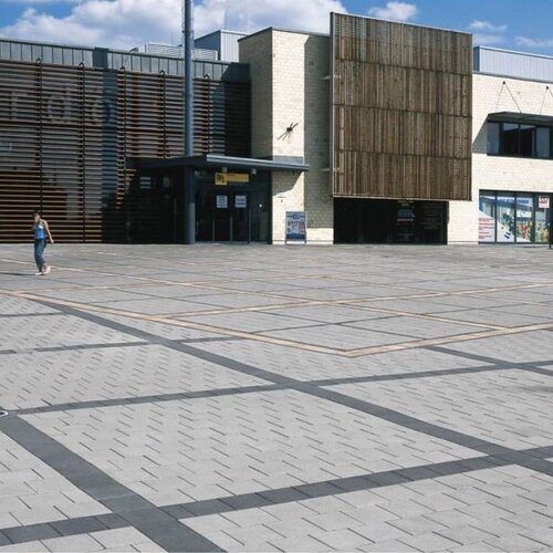 Semmelrock opločnik rettango (d x &amp;scaron; x v: 20 x 20 x 6 cm, sive boje, beton) Slike