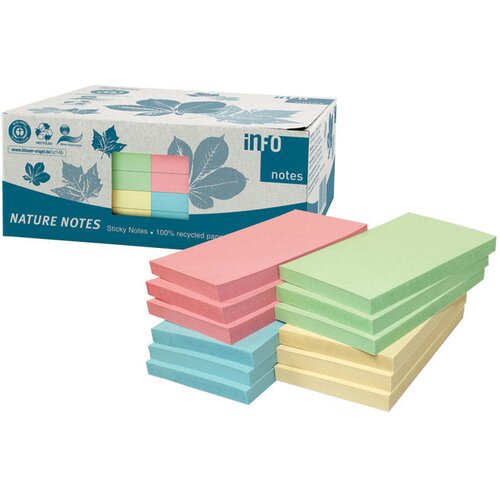 Blok samoljepljiv 125x75mm 12x100l nature global notes 5655-88box sortirano Cene