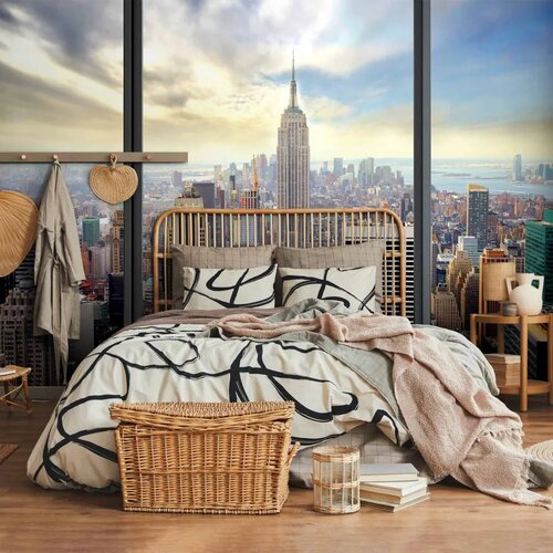  Foto tapeta - City behind glass 100x70 Slike