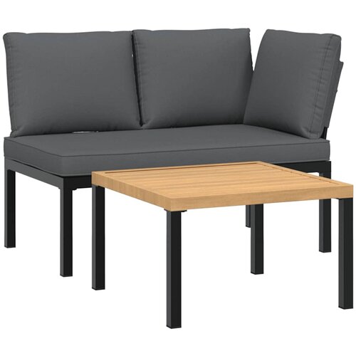 Maison Chic Seti vrtnega pohištva - Vrtna garnitura - Vrtni pohištvo set z blazinami 2-delna črn aluminij, (21797181) Cene