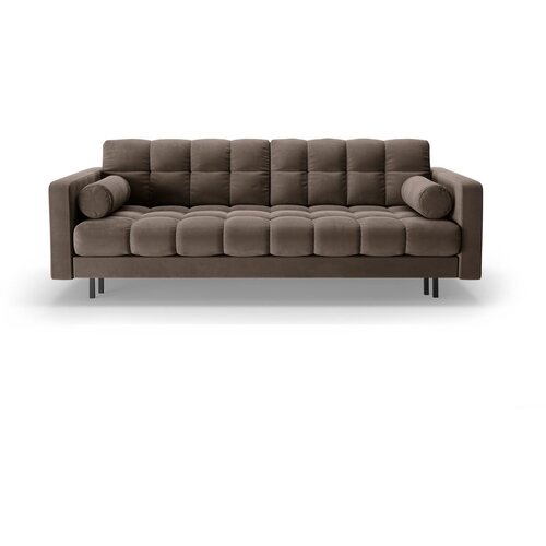 Cosmopolitan Design Rjava žametna raztegljiva sedežna garnitura s prostorom za shranjevanje 222 cm Bali &amp;ndash; Slike