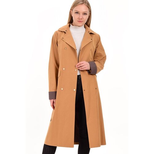 Dewberry Z6635 EXTRA COATED WATER-REPELLENT WOMEN&amp;#039;S TRENCH COAT-BEIGE Slike