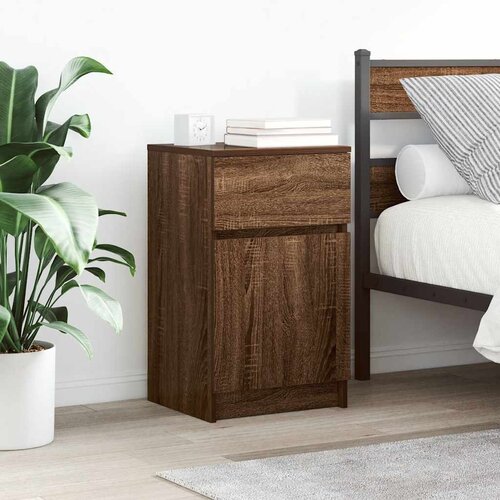 VidaXL Noćni ormarići 2 kom boja hrasta 39x35x65 cm konstruirano drvo Slike