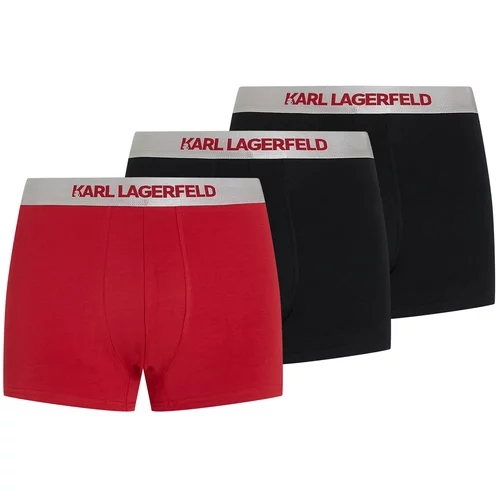 Karl Lagerfeld Boksarice srebrno-siva / rdeča / črna