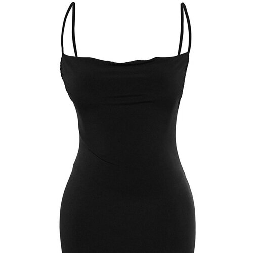 Trendyol Black Collar Knitted Dress Slike