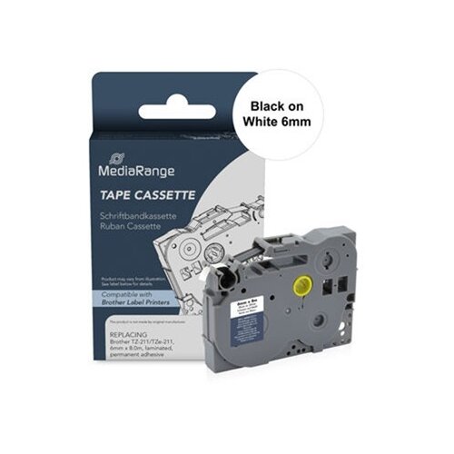  Trak p-touch tze-231 mediarange bel/črn 12mm MEDIARANGE Cene
