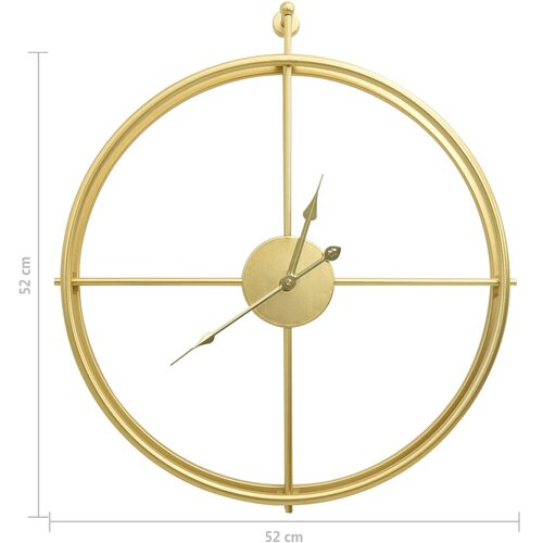  Zidni sat zlatni 52 cm željezni Slike