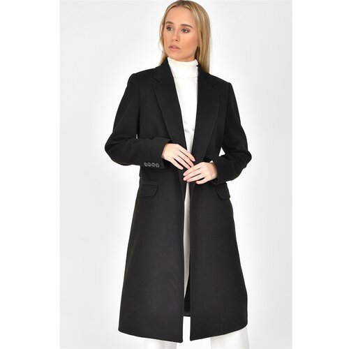 Dewberry Z6628 LADIES COAT-DARK BLACK Cene