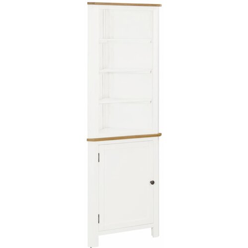 VidaXL Kotna omarica 59x36x180 cm trdna hrastovina Slike