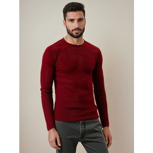 DStreet Sweter męski bordowy Slike