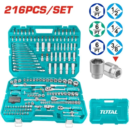 TOTAL TOOLS 216-delni set ročnega orodja, serija INDUSTRIAL (THKTHP22166), (20931263)