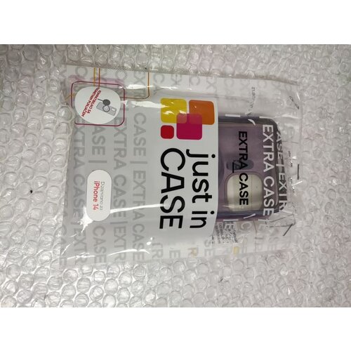 Just In Case 2u1 transparentna/ljubičasta - Zaštitna maska za iPhone 14 OUTLET Cene