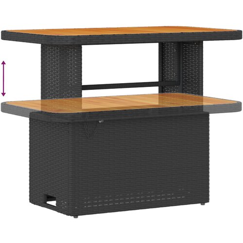  Sjedeća garnitura za vrt 8 kom. 8-Broj sjedala Crna i Krema 90 x 55 x 71 cm Slike